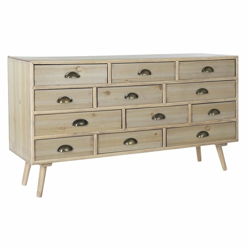 Chest of drawers DKD Home Decor Natural Wood MDF Navy Blue Light grey