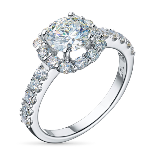 White Gold Ring with 23 Round-Cut Lab-Created Diamonds 1.884 CT.TW