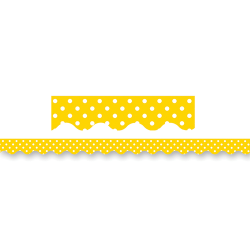 Teacher Created Resources TCR4668-6 Yellow Mini Polka Dots Border Trim