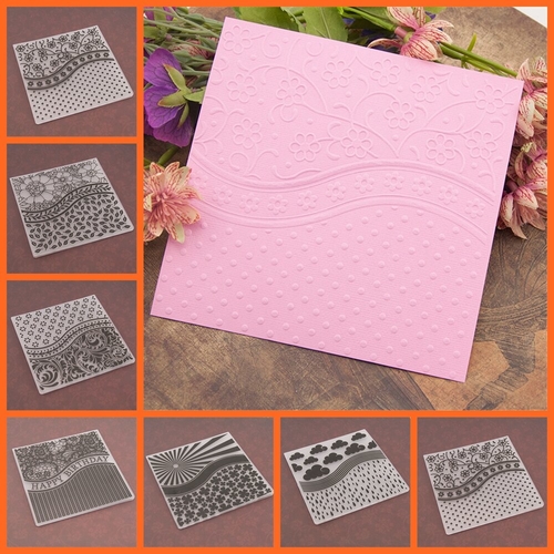 13 design Plastic Embossing Folder Stencils