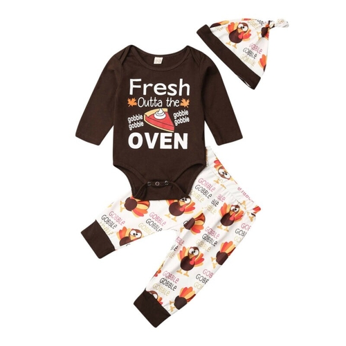 0 18M Newborn Baby Boys Girl Thanksgiving 3Pcs