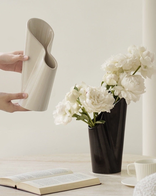 Handmade Ceramic Twins Vase | Nordic Style Vase