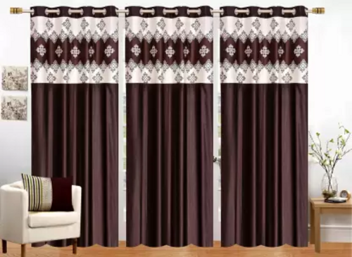 214 cm (7 ft) Polyester Room Darkening Door Curtain (Pack Of 3) 
