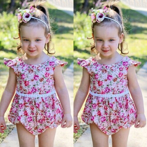 Fashion Sweet Newborn Baby Girls Floral Romper