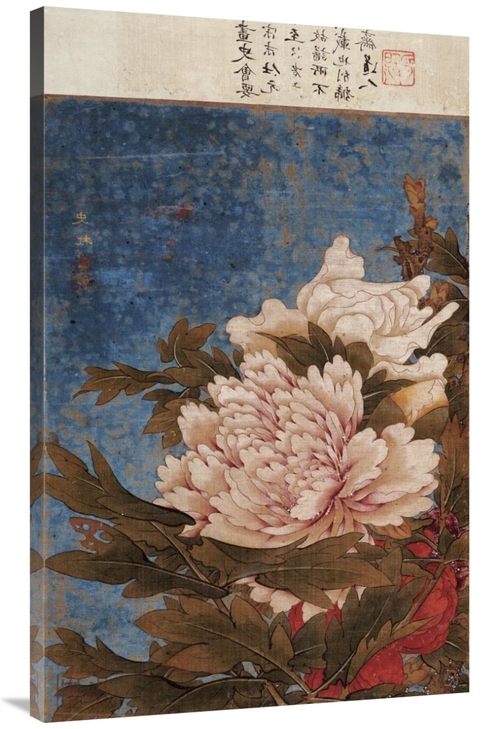 Global Gallery GCS-266357-44-142 44 in. Peonies Art Print - Shi Gang