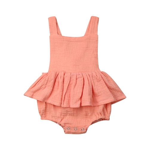 Newborn Toddler Baby Girls Ruffle Solid 