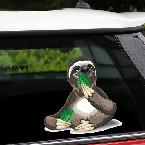 Removable & Reusable Stickers For Car Sloth