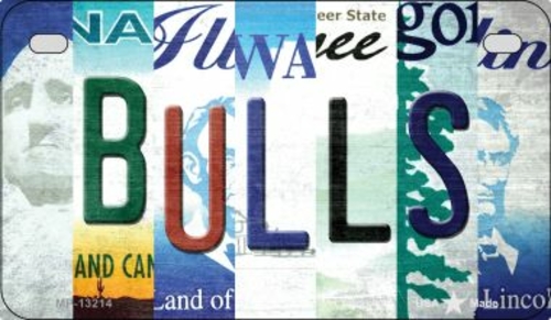 Smart Blonde MP-13214 7 x 4 in. Bulls Strip Art Novelty Metal Motorcyc