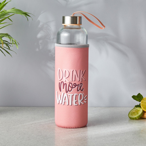 Transparent Water Bottle with Pouch
