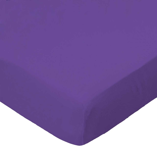 SheetWorld Fitted Crib Sheet Set - 100% Cotton Woven - Solid Purple