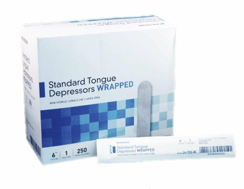 Tongue Depressors 6 inch. Case of 2500 Disposable Depressors for