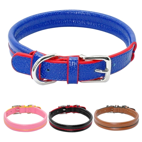 Soft Padded Leather Dog Collar Comfortable Puppy