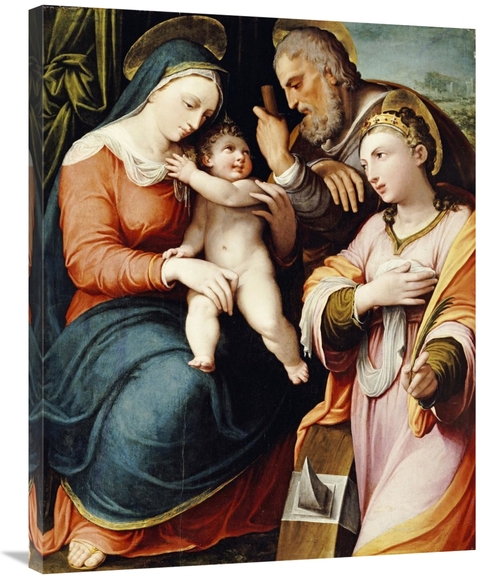 Global Gallery GCS-267395-36-142 36 in. The Holy Family with Saint Cat