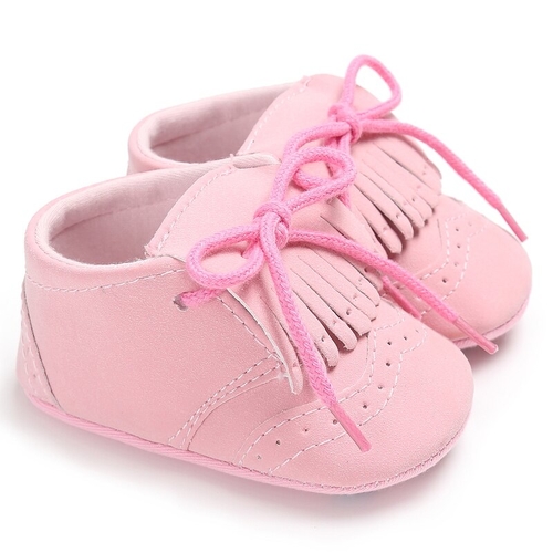 New Baby Toddler Boy Girl PU Leather Tassel Shoes