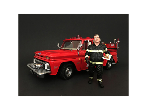 Firefighter Fire Chief Figurine / Figure For 1:18 Models by American