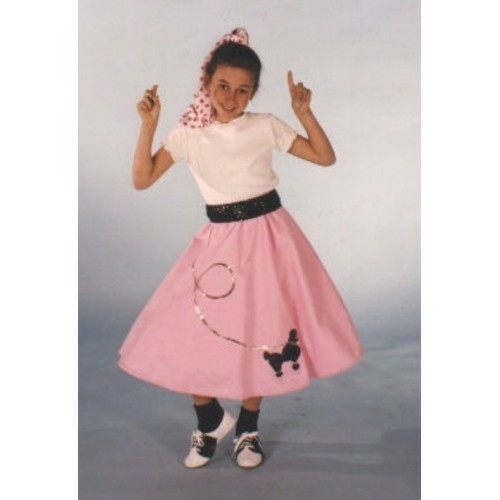 Alexander Costume 11-042-BL Child Poodle Skirt Costume - Blue, 4-6