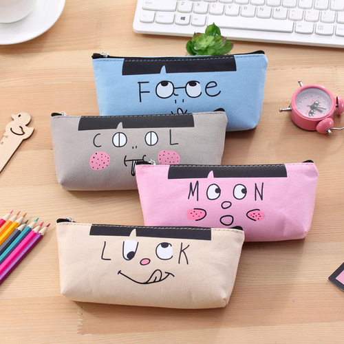 Kawaii Pencil Case for girls pencil bag Canvas Pen