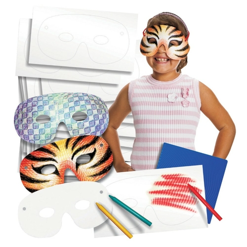 Roylco 4.25 L x 8.25 W In. Color-In Mask, Pack 40