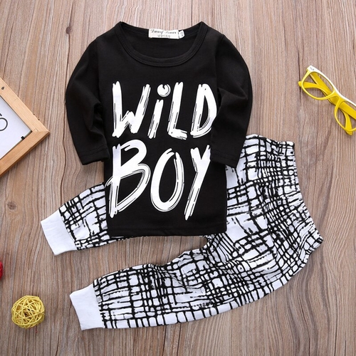 2016 Newborn Infant Baby Kids Boys Wild Boy Cotton