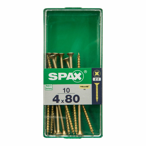 Box of screws SPAX 4081020400802 Wood screw Flat head (4 x 80 mm) (4,0