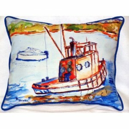 Betsy Drake ZP165 Rusty Boat Indoor & Outdoor Throw Pillow- 20 x 24 in