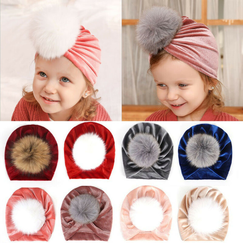 2019 Toddler Baby Girl Turban Hats Head Wrap