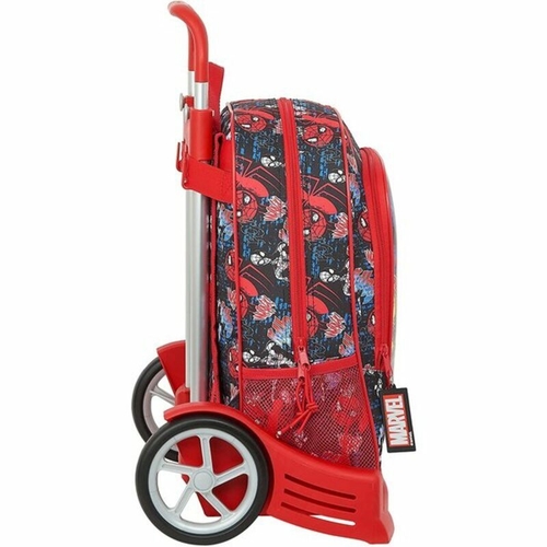 School Rucksack with Wheels Go Hero Spiderman Go hero Red Black 14 L