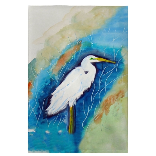 Betsy Drake GT399 Great Egret Right Guest Towel - 20 x 20 in.