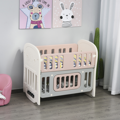 Baby Crib 3 In 1 Design Toddler Cot Cradle Beside Sleeping Cot w/