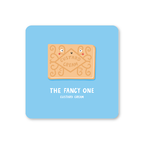 Custard Cream Biscuit Coaster (Pack of 6)