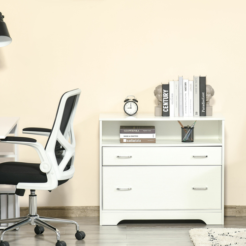 Vinsetto Lateral File Cabinet with Shelf, Drawer for Letter Sized,