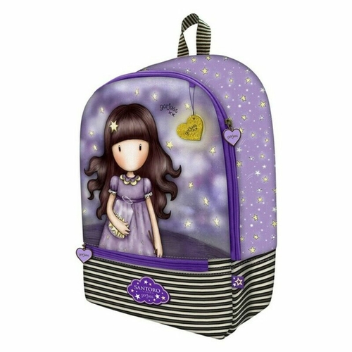 School Bag Gorjuss Catch a Falling Star Purple (32 x 45 x 13.5 cm)