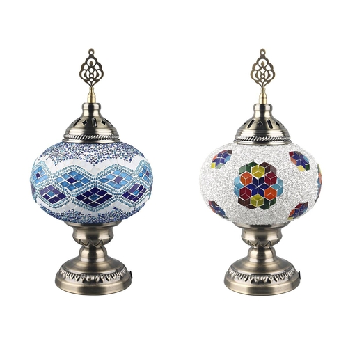 Desk lamp DKD Home Decor Crystal Metal 18 x 18 x 32 cm Multicolour 220