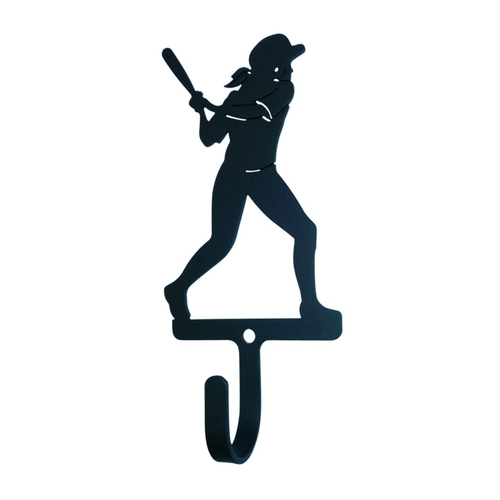 Wrought Iron Female Softball Wall Hook Decorative Small