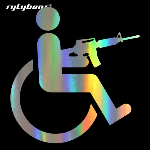 15cm*16cm Handicapped Wheelchair Gun Car