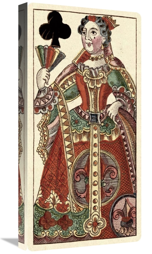 Global Gallery GCS-455069-1224-142 12 x 24 in. Queen of Clubs - Bauern