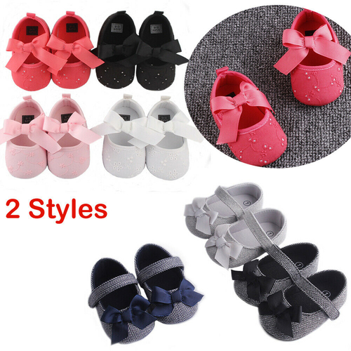0 18M Lovely Infant Kids Baby Girl Bowknot Crib