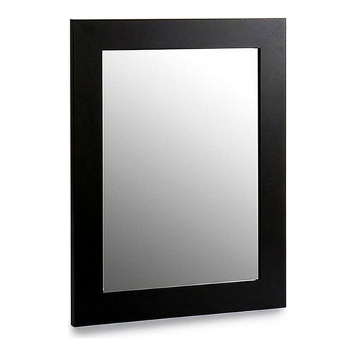 Wall mirror Black Wood Crystal (1 uds)