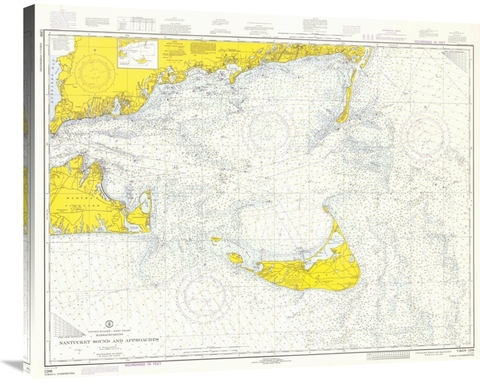 Global Gallery GCS-450521-36-142 36 in. Nautical Chart - Nantucket Sou