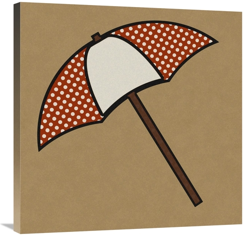 Global Gallery GCS-454907-3030-142 30 x 30 in. Summer Fun - Umbrella A