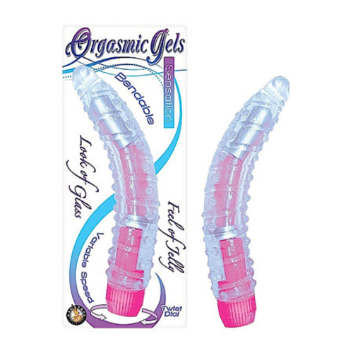 Orgasmic Gels Sensation 7in. Bendable Multispeed Vibe (Pink)