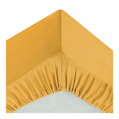 Fitted bottom sheet Atmosphera Mustard 140 x 190 cm