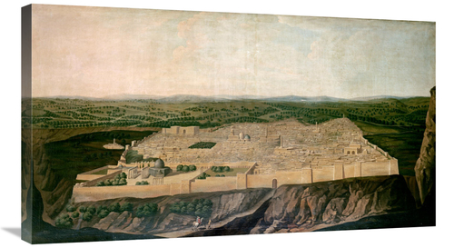 Global Gallery GCS-267514-36-142 36 in. A Panoramic View of Jerusalem 