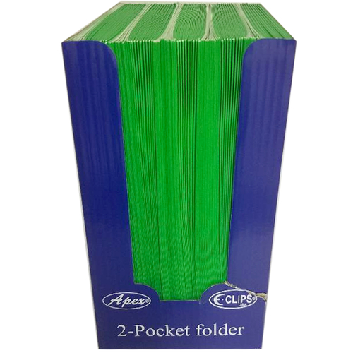 Apex 2 Pocket Folders - Green