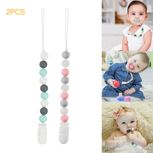 Food-grade Silicone Teething Beads Nipple Clip