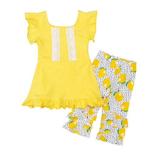 1 5Y Toddler Kid Baby Girl Clothes Sets Ruffles