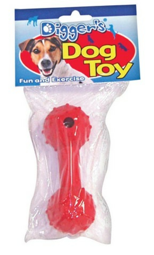 Diggers 00259 5 in. Rubber Dumb Dog Toy