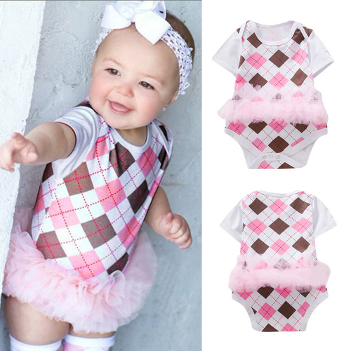 Cute Newborn Infant Baby Rompers Girls Geometric