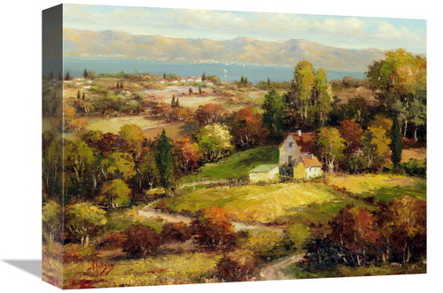 Global Gallery GCS-132474-1216-142 12 x 16 in. Lakeside VIllage Art Pr