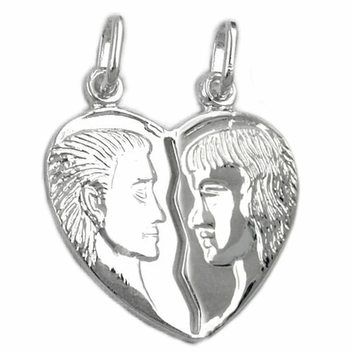 friendship pendant woman & man silver 925